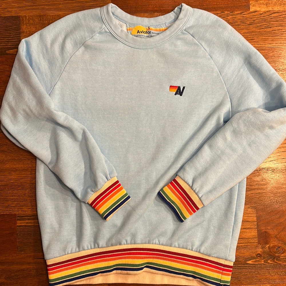 Aviator Nation Sweatshirt light blue - basically brand new